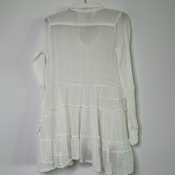 Free People Tuxedo Tunic Off-white Size Small - Picture 8 of 8